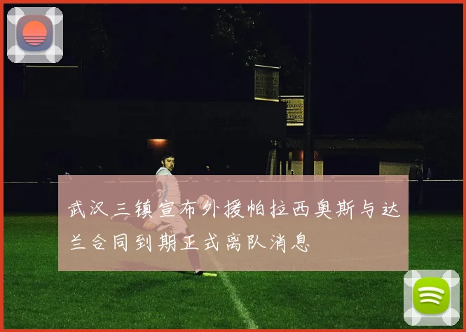 武汉三镇宣布外援帕拉西奥斯与达兰合同到期正式离队消息